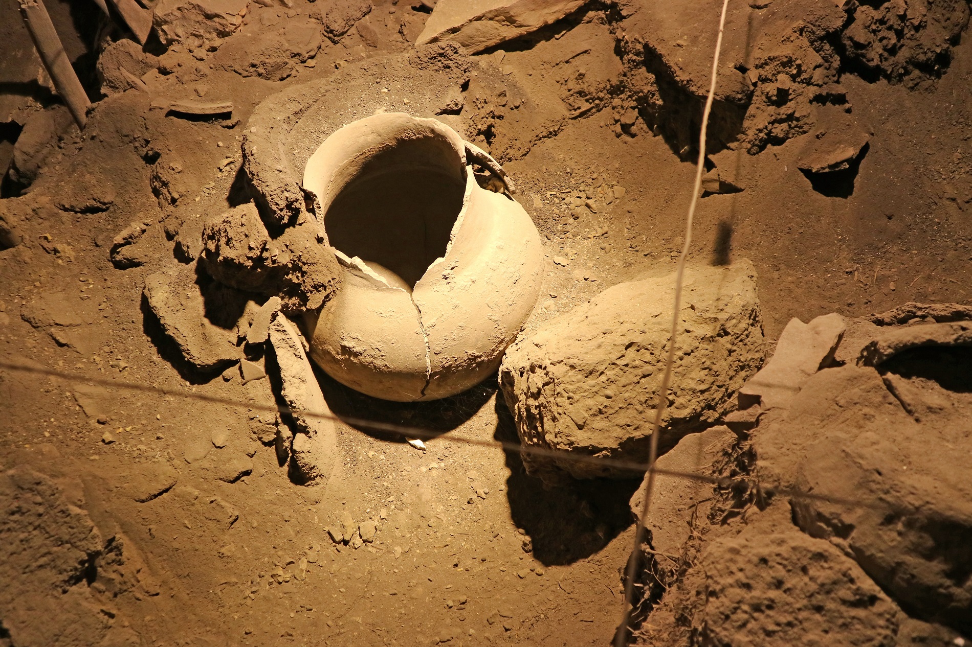 Ancient Storage Jar Found in Areni-1 Cave, World's Earliest Known Winery in the Village of Areni, Archaeological site in Vayots Dzor Province of Armenia